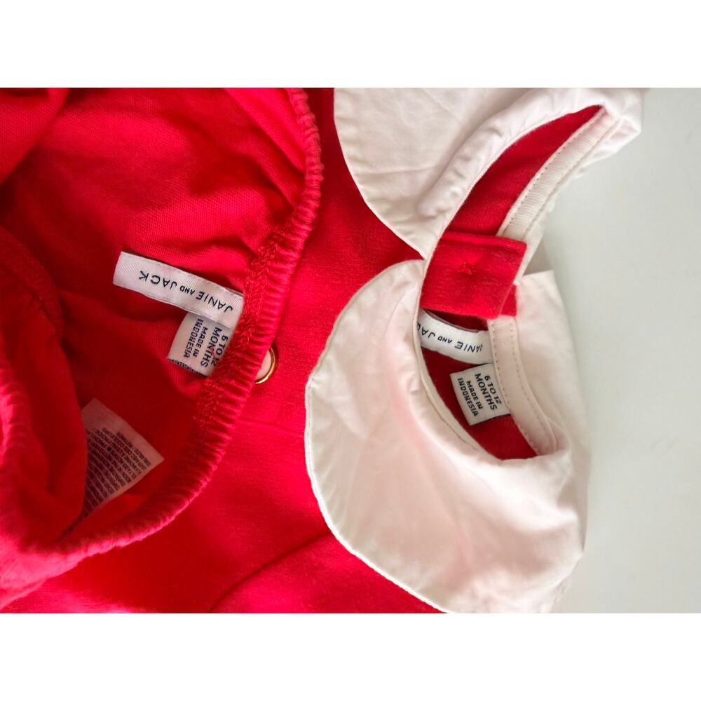 Janie and Jack Bright Red Ponte Dress & Diaper Cover, 3-6M - Picture 5 of 7